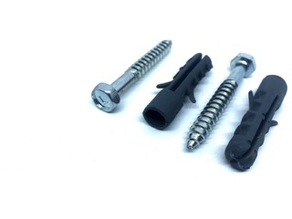 white isolated wall fisher nails