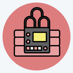 Icon Explosive. related to Military symbol. color mate style. simple design editable. simple illustration