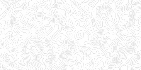 Vector geography landscape Topo contour map on white background, Topographic contour lines. Seamless pattern with lines Topographic map. Geographic mountain relief.