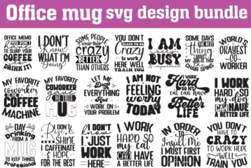 Fotobehang Office mug svg design bundle, office letterign svg design bundle, mug svg design bundle. © MDHasan