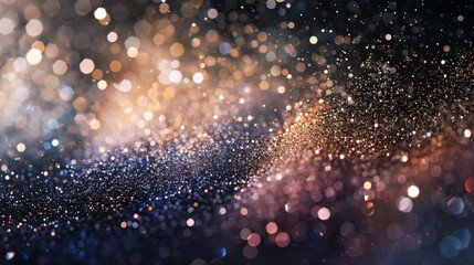 magical dust particles abstract bokeh background. - obrazy, fototapety, plakaty