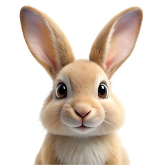 easter bunny mockup with painted eggs
