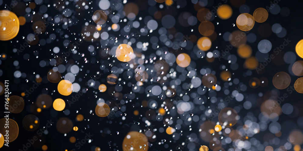 Poster bokeh particles abstract bokeh background.
