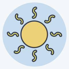 Obraz premium Icon Heating. related to Air Conditioning symbol. color mate style. simple design editable. simple illustration