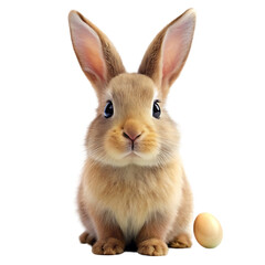 Fototapeta premium easter bunny mockup with painted eggs