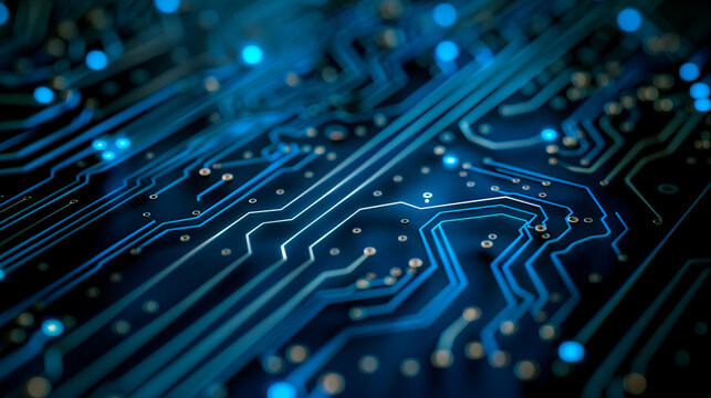 Circuit board close-up. Technology background