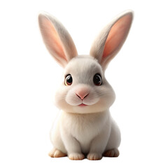 Fototapeta premium easter bunny mockup with painted eggs