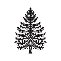 vector pine tree Silhouette ilustrations - 004