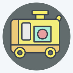 Icon Generator. related to Construction Vehicles symbol. color mate style. simple design editable. simple illustration