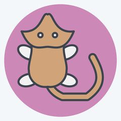 Icon Fur Pelt. related to Prehistoric symbol. color mate style. simple design editable. simple illustration