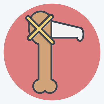 recommend clip art: Icon Hoe. related to Prehistoric symbol. color mate style. simple design editable. simple illustration