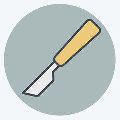 Icon Scalpel. related to Orthopedic symbol. color mate style. simple design editable. simple illustration