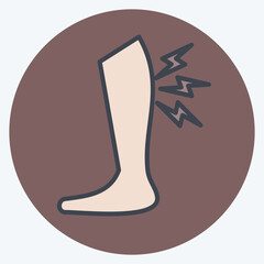 Icon Shin. related to Orthopedic symbol. color mate style. simple design editable. simple illustration