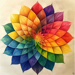 Colorful symmetry pattern - obrazy, fototapety, plakaty