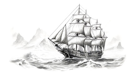 engraved illustration isolated on white background 