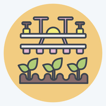recommend clip art: Icon Agriculture Drone. related to Agriculture symbol. color mate style. simple design editable. simple illustration