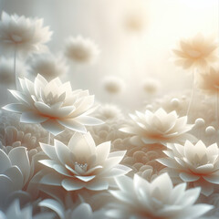 Piękne białe kwiaty, tapeta dekoracja generative ai