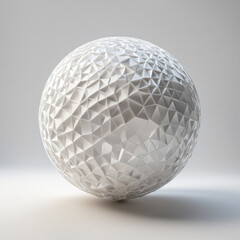 Abstract white sphere, 3d render	 colorful background