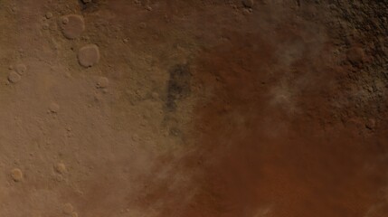 Detailed view of a Martian surface with craters and dust, ideal for space-themed graphics and...