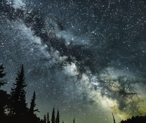 An otherworldly night sky filled with a dazzling display of stars and the Milky Way.