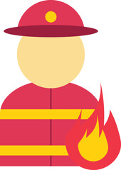 fireman firefighter occupation person icon