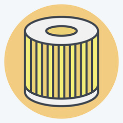 Icon Filter. related to Spare Parts symbol. color mate style. simple design editable. simple illustration