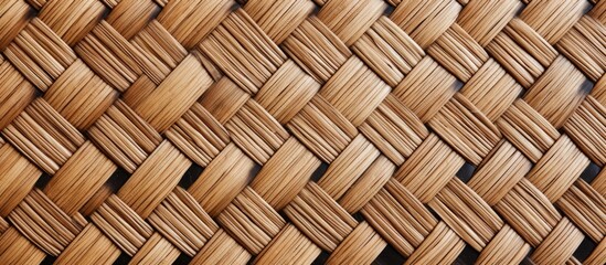 An up-close view of a woven basket set against a dark black background