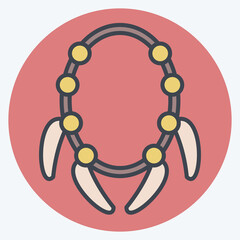 Icon Claw. related to American Indigenous symbol. color mate style. simple design editable. simple illustration