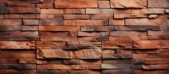 A detailed view of a brick wall showing a multitude of individual bricks closely packed together