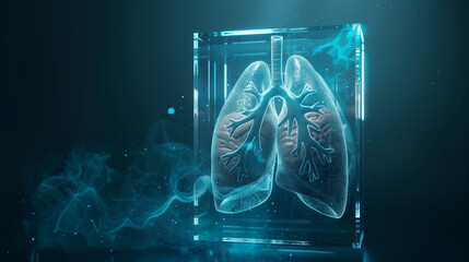 3d rendered illustration of a human lungs.