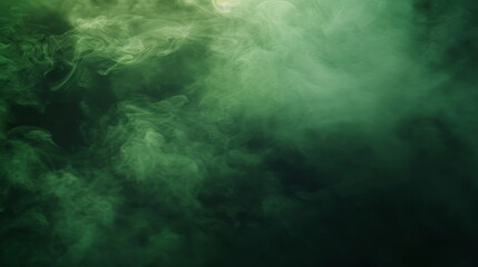  Smoke green background dark ground light smell toxic  - obrazy, fototapety, plakaty