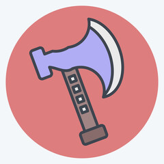 Icon Axe. related to Camping symbol. color mate style. simple design editable. simple illustration