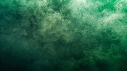 Fototapeta na wymiar Smoke green background dark ground light smell toxic 
