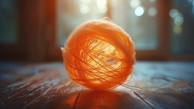 A ball of tangled thread symbolizing the chaos and unpredictability of life and the interwoven nature of peoples experiences.