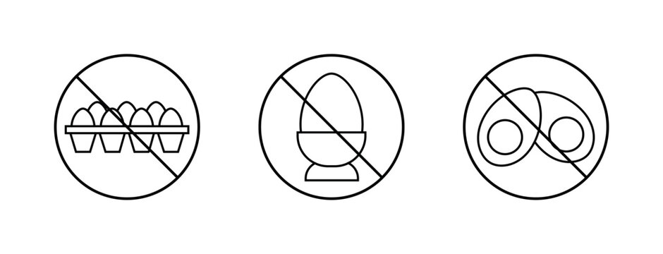 No eggs Icon. Lineal Style No eggs Outline Icon Vector Illustration