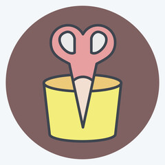 Icon Nose Hair. related to Bathroom symbol. color mate style. simple design editable. simple illustration