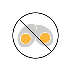 No eggs Icon. No eggs Flat Icon Symbol Vector Illustration