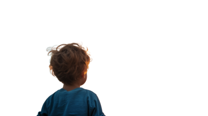 Little boy isolated on transparent background