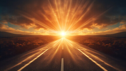 Sunflare on road 