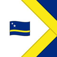 Curacao Flag Abstract Background Design Template. Curacao Independence Day Banner Social Media Post. Curacao Cartoon