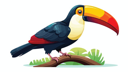Toucan Flat vector isolated on white background