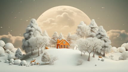winter holiday composition creative concept 