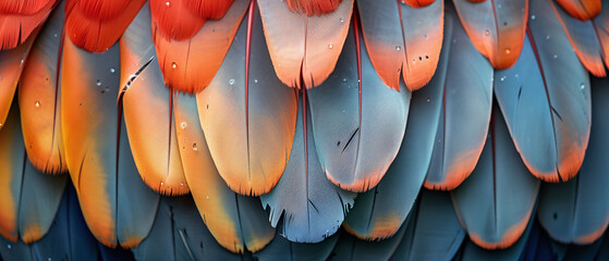 Vibrant Macaw Feather Texture