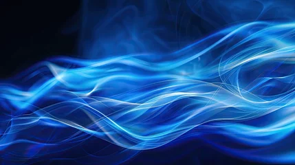 Foto auf Acrylglas Abstract Background wave blue lines design © soyibakter