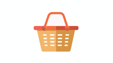 Vector shopping basket icon. Vector icon Flat vector