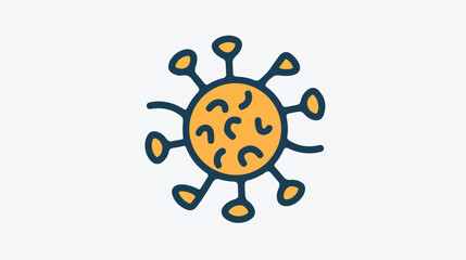 Virus vector icon. medicine icon color outline style.