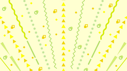幾何学のポップな集中線・放射線の背景（サイズ比率16:9）