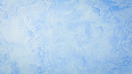 Blue textured surface. Wall Cement Backgrounds  Textures. Top view.