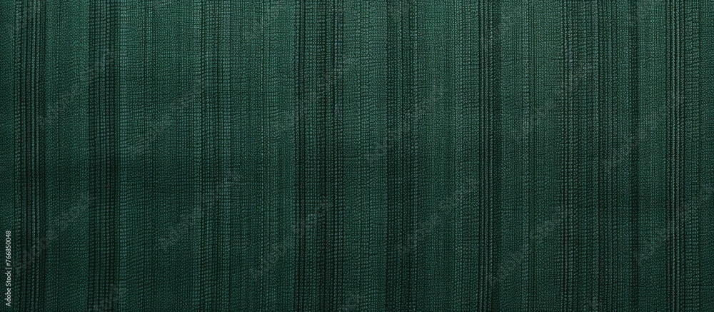 Poster a detailed close-up view of a curtain in green color with a prominent black stripe running through t