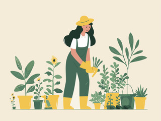 Gardening and Garden Tools - Vector Illustration for Horticulture Enthusiasts - 766850650